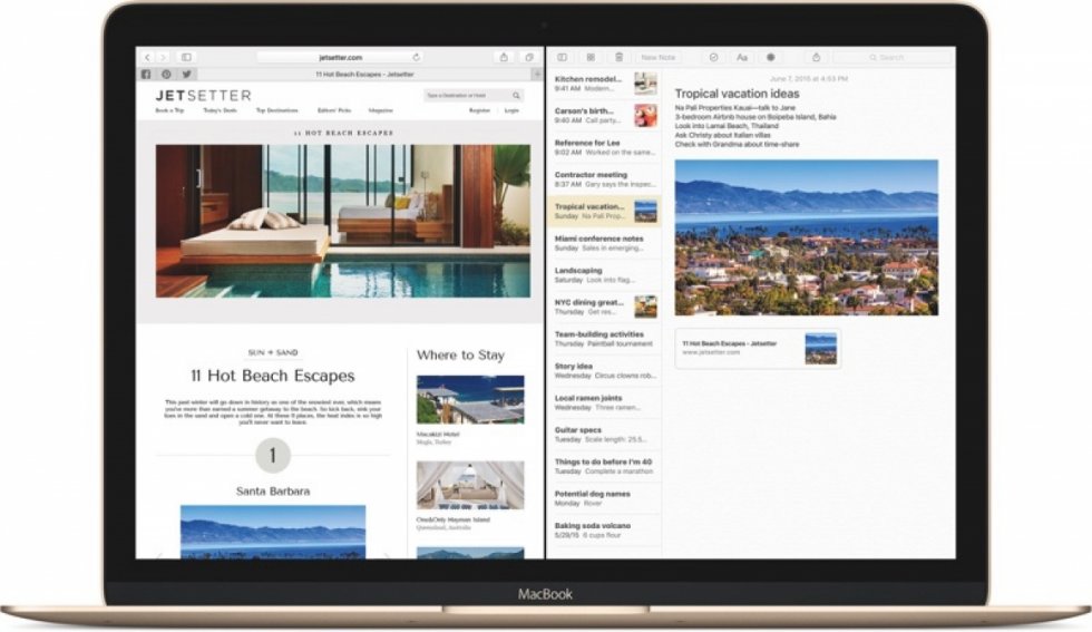 El Capitan split view OS X